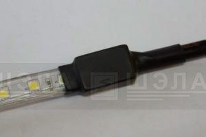 Светодиоднаяя лента с литым коннектором и отрезком провода КГН-ХЛ-0,66-3х1,5. Светодиоднаяя лента с литым коннектором и отрезком провода КГН-ХЛ-0,66-3х1,5.