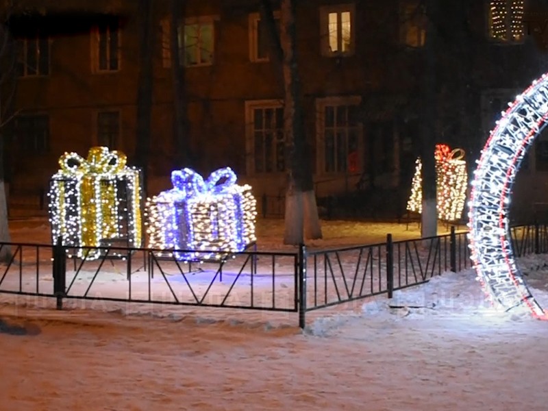 Новогодние инсталлящии города Киреевск - ШЭЛА